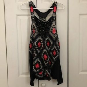 Free People Crochet Sequin Festival Top